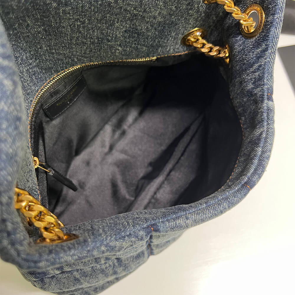 Y51 PUFFER SMALL IN SUEDE AND DENIM