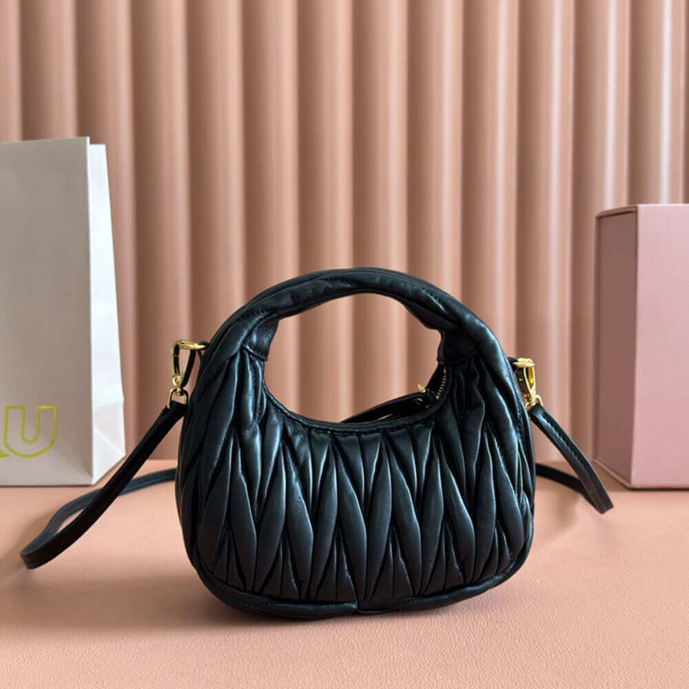 Mini Wander matelasse nappa leather hobo bag(high-end grade)
