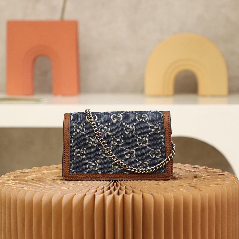 Gvc*1 GG Denim Dionysus bag