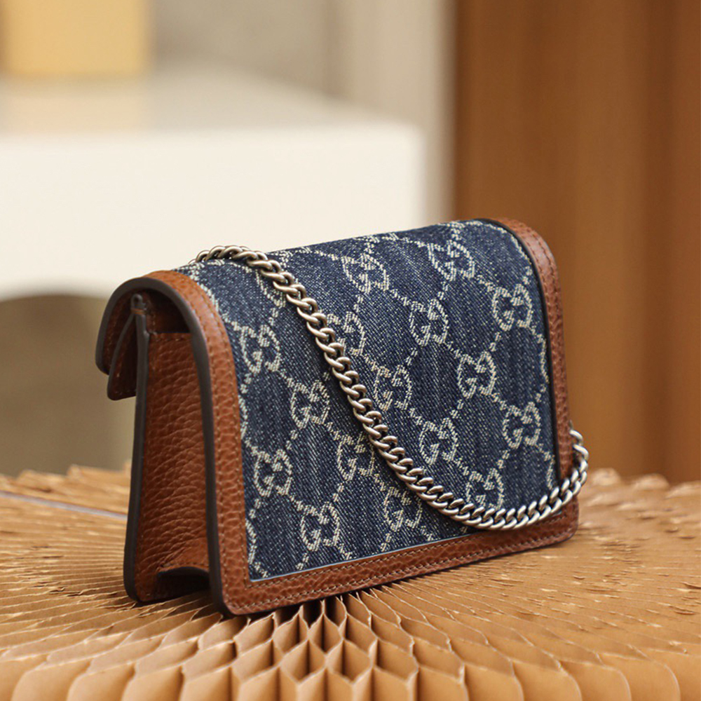 Gvc*1 GG Denim Dionysus bag