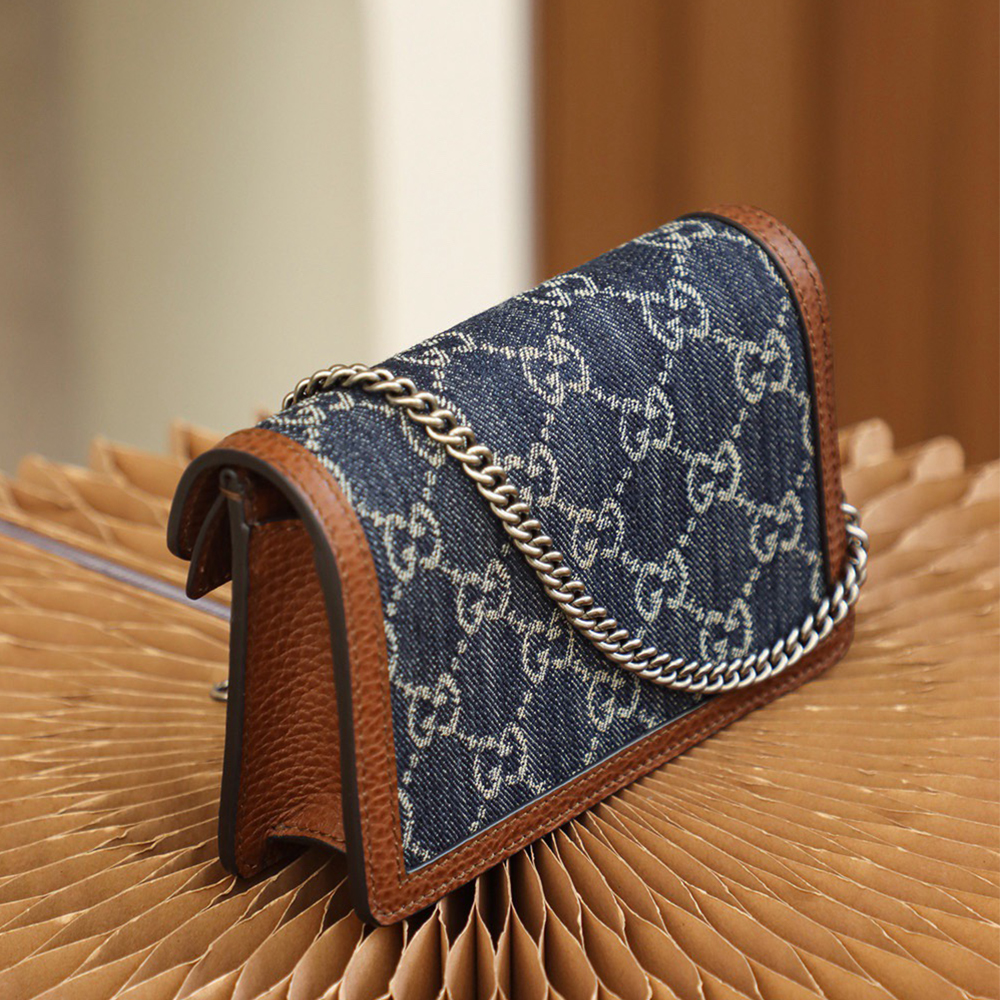 Gvc*1 GG Denim Dionysus bag