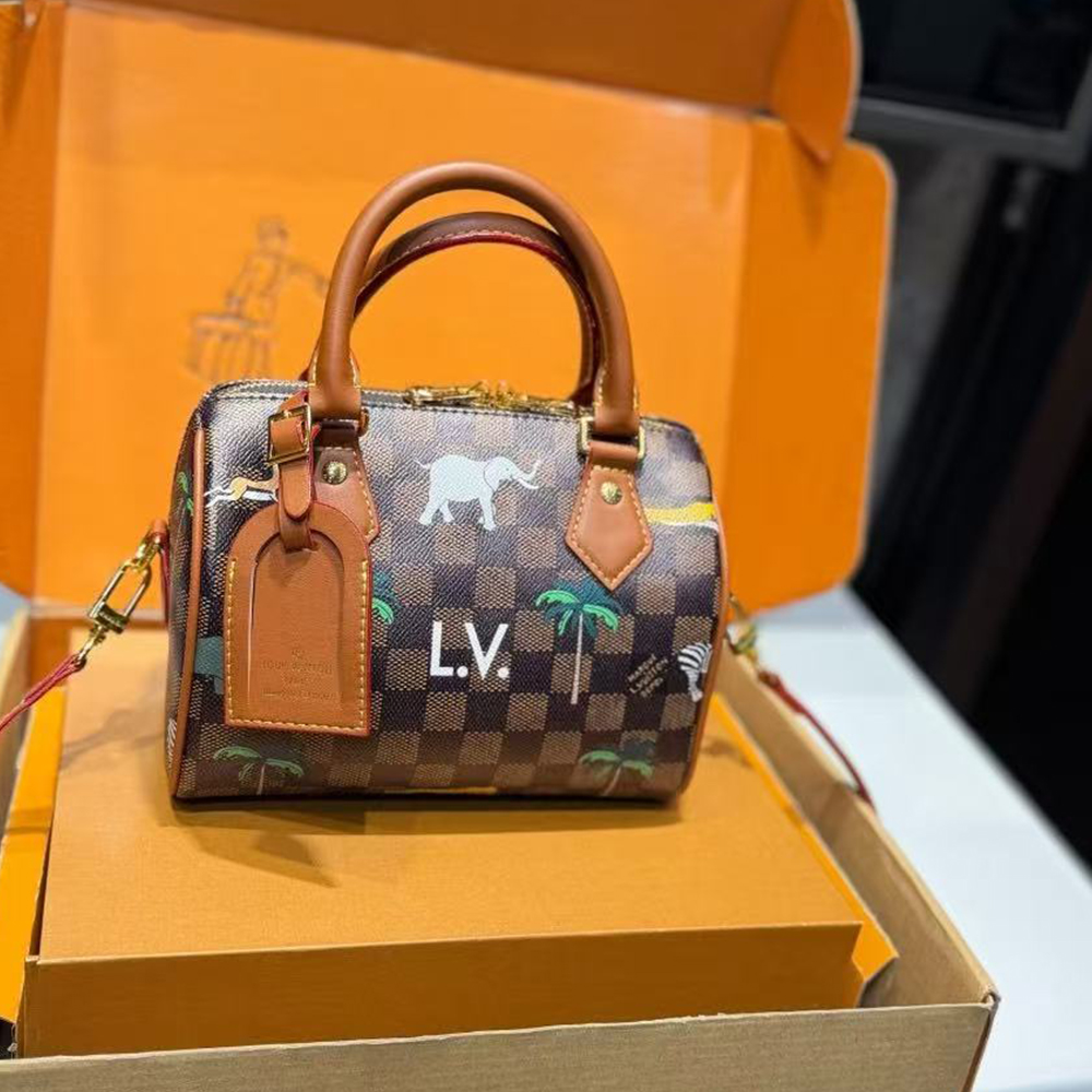 SPEEDY BANDOULIÈRE 18 handbag – LV X THE DARJELING LIMITED series(HIGH-END GRADE)