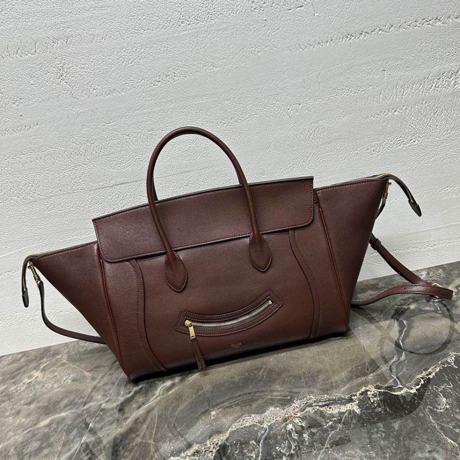 Ce1i*e LITTLE LUGGAGE IN S*pPLE SHINY LAMBSKIN(HIGH-END GRADE)