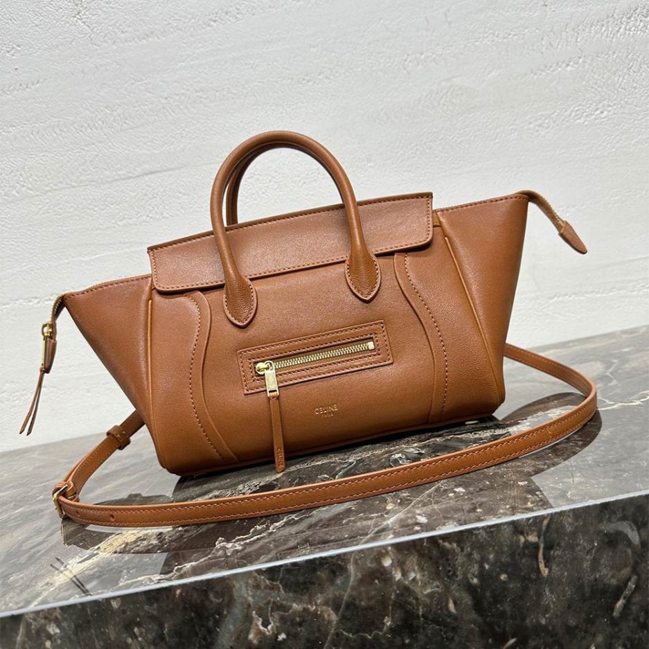 Ce1i*e LITTLE LUGGAGE IN S*pPLE SHINY LAMBSKIN(HIGH-END GRADE)