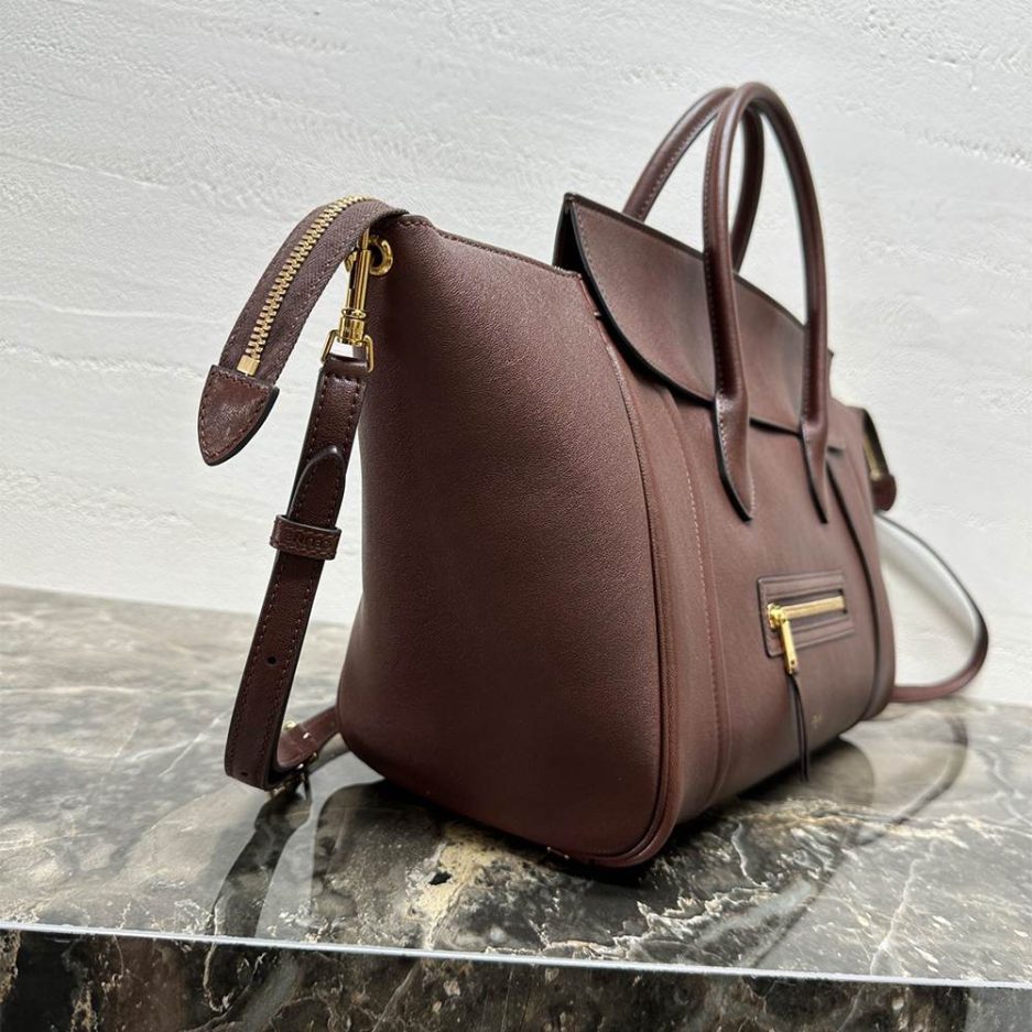 Ce1i*e LUGGAGE IN S*pPLE SHINY LAMBSKIN(HIGH-END GRADE)